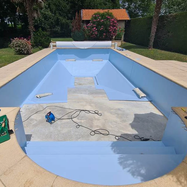 remplacement de membrane armée - découpe et pose de la membrane